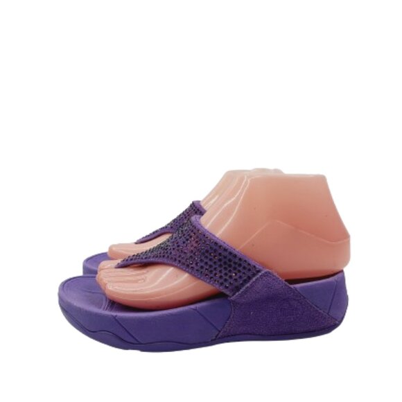 FitFlop Women's Purple Crystal Rokkit 301-139 Thong Sandals Size US 6 - Picture 1 of 7